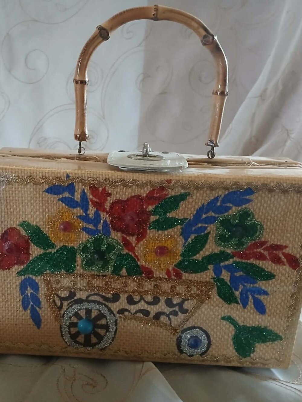 Wooden Box Purse - Garden Cart Design